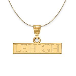 14k Yellow Gold Lehigh U Small Necklace - 30 Inch